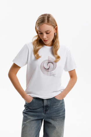 Футболки женские для мам, артикул: ЕВТ 3306, цвет: белый