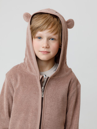 Халат для мальчика, артикул: К 5801, цвет: коричневый