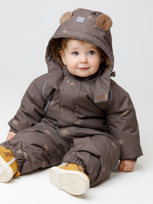 Комбинезоны утепленные для мальчика, артикул: ВК 60133/н/1 УЗГ, цвет: коричневый