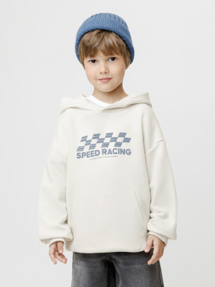 Худи для мальчика, артикул: КР 302980, цвет: светло-бежевый
