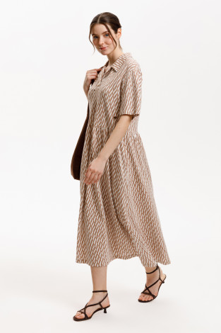 Платья женские для мам, артикул: ЕВТ 5071, цвет: бежевый