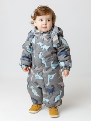 Комбинезоны утепленные для мальчика, артикул: ВК 60032/н/62 Ал, цвет: коричневый