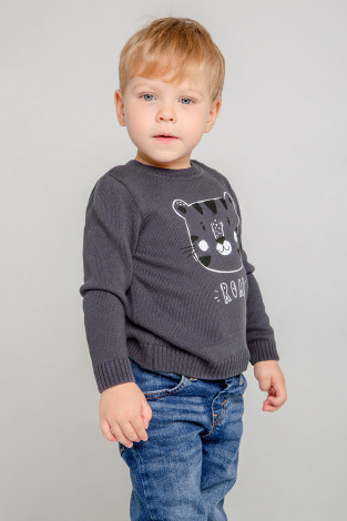 Джемпер для мальчика, артикул: КВ 30115/х, цвет: темно-серый