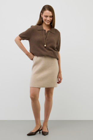 Джемперы женские для мам, артикул: ЕВ 30301/ш, цвет: коричневый