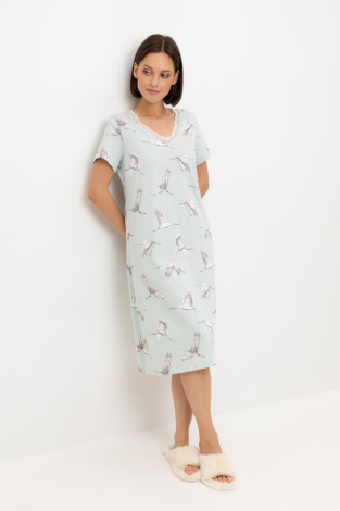Сорочки ночные женские для мам, артикул: Е 10054, цвет: голубой