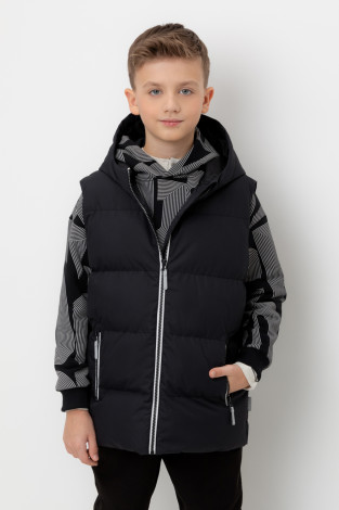 Жилеты для мальчика, артикул: ВК 35018/6 ГР (98-128), цвет: темно-серый