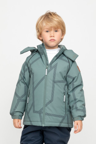 Куртки для мальчика, артикул: ВК 36087/н/7 ГР, цвет: зеленый