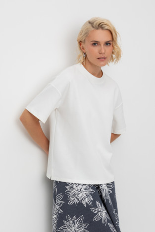 Футболки женские для мам, артикул: ЕВТ 3318, цвет: бежевый