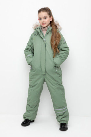 Комбинезоны утепленные для девочки, артикул: ВК 60102/1 ГР ( 98-122), цвет: зеленый