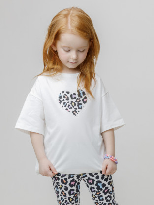 Футболка для девочки, артикул: КР 303016, цвет: сахар