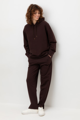 Брюки женские для мам, артикул: ЕВТ 4045/24, цвет: коричневый