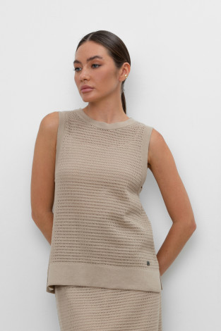 Майки женские для мам, артикул: ЕВ 30153, цвет: бежевый