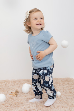 Брюки для девочки, артикул: КР 400605, цвет: темно-синий