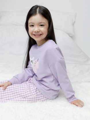 Пижама для девочки, артикул: К 1567, цвет: фиолетовый