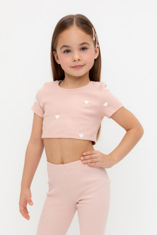 Футболка для девочки, артикул: КР 302727, цвет: розовый