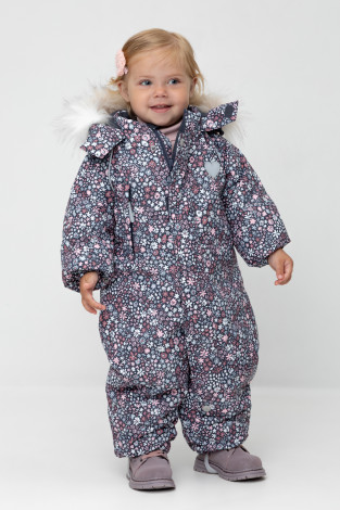 Комбинезоны утепленные для девочки, артикул: ВК 60116/н/1 Ал, цвет: синий
