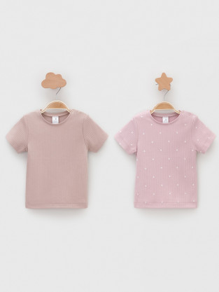 Футболка для новорожденных, артикул: К 302521-2уп, цвет: розовый