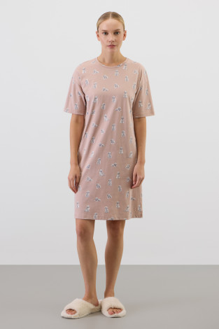 Сорочки ночные женские для мам, артикул: Е 10059, цвет: кофейный