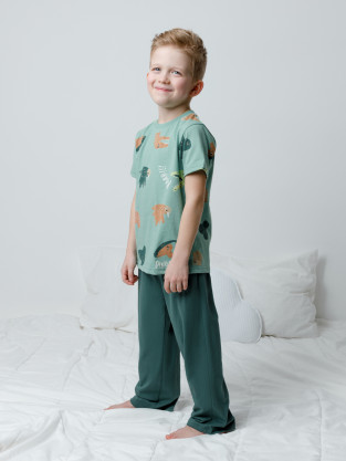 Пижама для мальчика, артикул: К 1646, цвет: зеленый