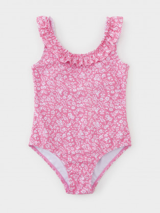 Купальник для девочки, артикул: ТК 16022/1н ФВ, цвет: ярко-розовый