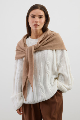 Шарфы женские для мам, артикул: ЕВ 15019/ш, цвет: бежевый