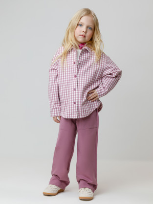 Брюки для девочки, артикул: КР 400786, цвет: бордовый