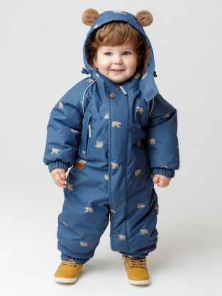 Комбинезоны утепленные для мальчика, артикул: ВК 60133/н/2 УЗГ, цвет: темно-синий