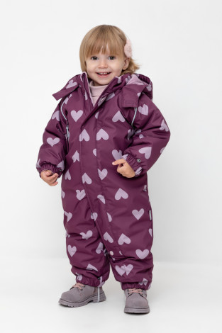 Комбинезоны утепленные для девочки, артикул: ВК 60113/н/1 УЗГ, цвет: бордовый