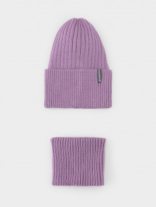 Комплект вязаный для девочки, артикул: КВ 22012/25, цвет: фиолетовый