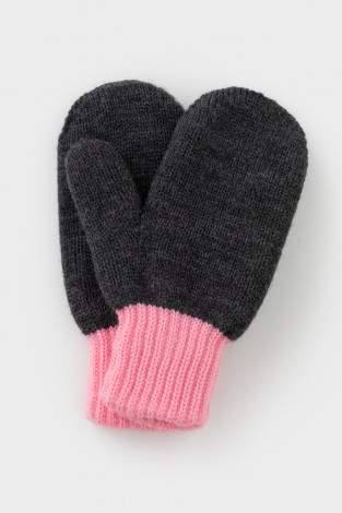 Рукавицы для девочки, артикул: КВ 10025/ш, цвет: серый