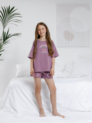 Пижама для девочки, артикул: МП 1658-1, цвет: бордовый