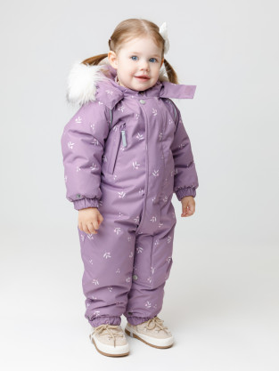 Комбинезоны утепленные для девочки, артикул: ВК 60116/н/13 Ал, цвет: бордовый