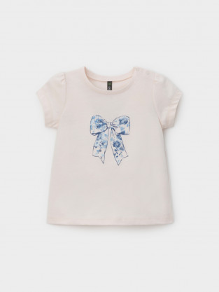 Футболка для девочки, артикул: КР 302454, цвет: сахар