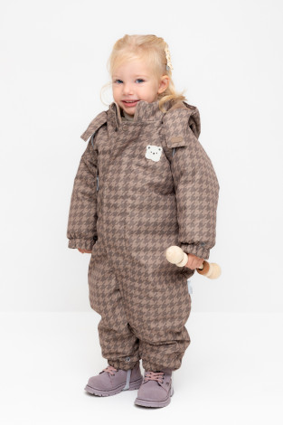 Комбинезоны утепленные для девочки, артикул: ВК 60114/н/1 УЗГ, цвет: бежевый