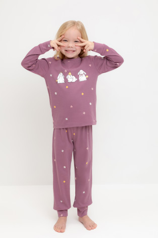 Пижама для девочки, артикул: К 1621, цвет: фиолетовый
