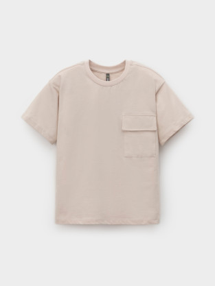 Футболка для мальчика, артикул: К 302591, цвет: бежевый