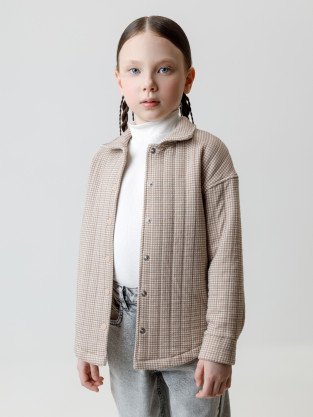 Рубашка для девочки, артикул: КР 302578, цвет: бежевый