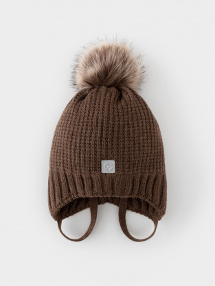 Шапка для девочки, артикул: КВ 20407/ш, цвет: бежевый
