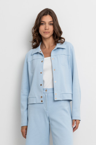 Жакеты, куртки женские для мам, артикул: ЕВТ 3227, цвет: голубой