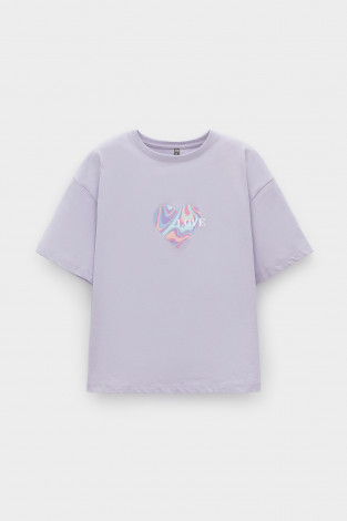 Футболка для девочки, артикул: КР 302683-1, цвет: фиолетовый