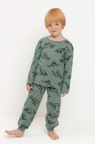 Пижама для мальчика, артикул: К 1561, цвет: зеленый