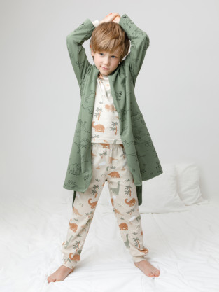 Халат для мальчика, артикул: К 5763, цвет: зеленый