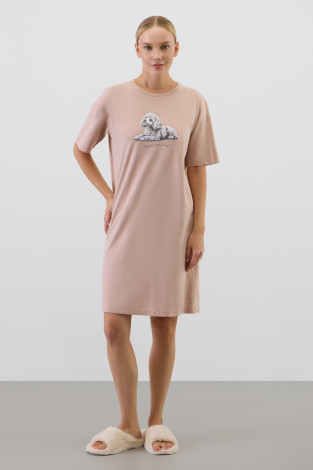 Сорочки ночные женские для мам, артикул: Е 10065, цвет: коричневый