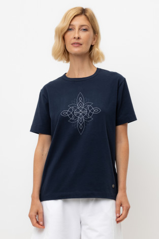 Футболки женские для мам, артикул: ЕВТ 3270, цвет: синий