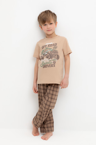 Пижама для мальчика, артикул: К 1599, цвет: бежевый
