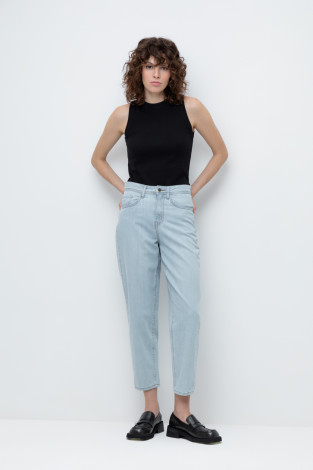 Брюки женские для мам, артикул: ЕТ 40003/2 ВСТ, цвет: голубой