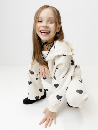 Толстовка для девочки, артикул: КР 303018, цвет: сахар