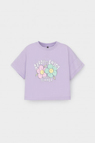 Футболка для девочки, артикул: КР 302696-1, цвет: фиолетовый