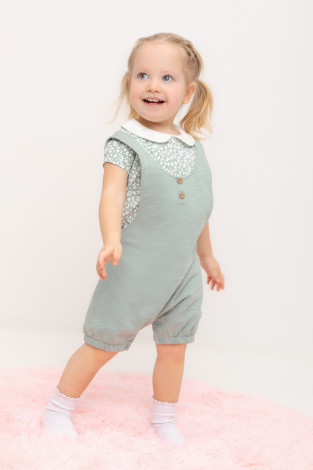 Полукомбинезон для девочки, артикул: КР 6500, цвет: минт