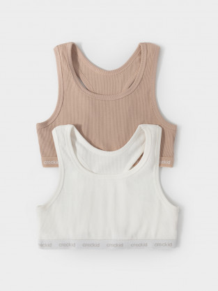 Майки для девочки, артикул: К 1196-2уп, цвет: бежевый
